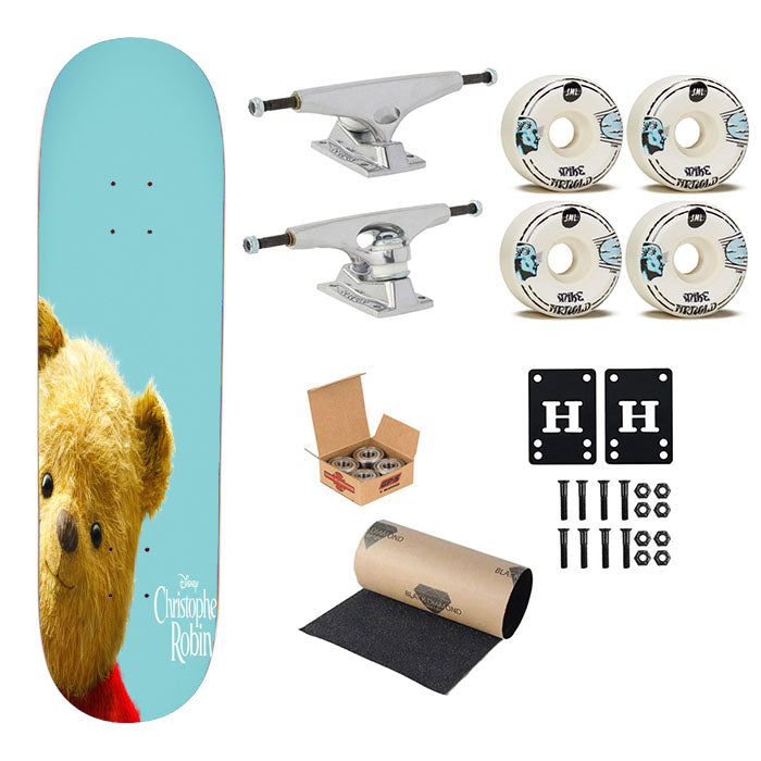 Pooh Christopher Robin Skateboard Complete Board 8.0" X 31.75"