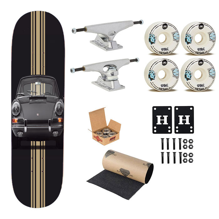 Porsche 911 Early 911 Poster Skateboard Complete Board 8.0" X 31.75"