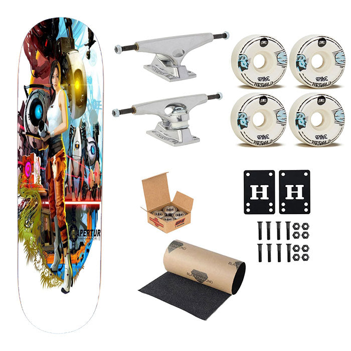 Portal Game Cover Art Skateboard Complete Board 8.0" X 31.75"