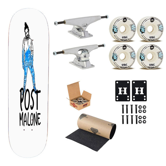 Post Malone 1 Skateboard Complete Board 8.0" X 31.75"