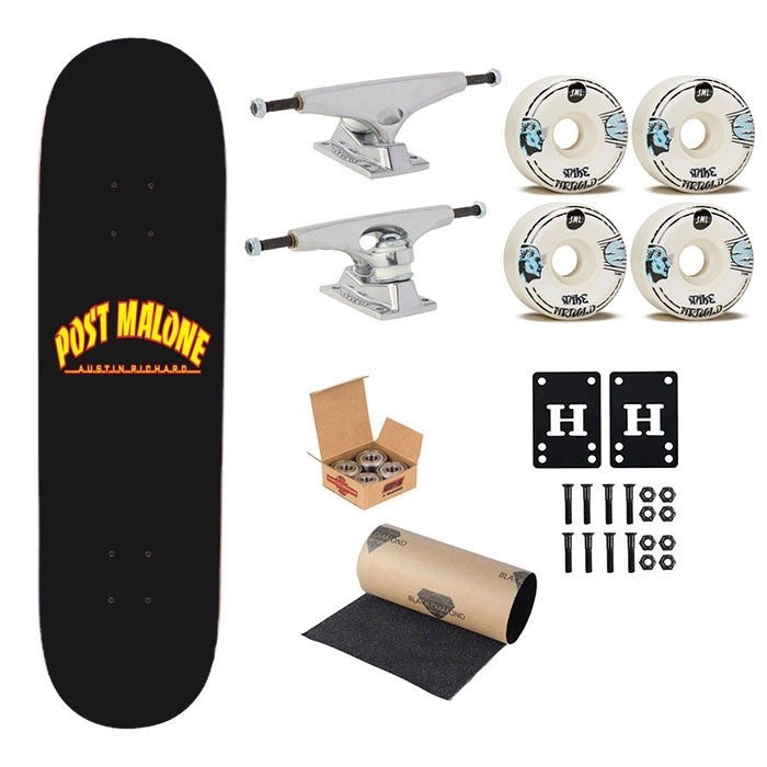 Post Malone Thrasher Style Skateboard Complete Board 8.0" X 31.75"