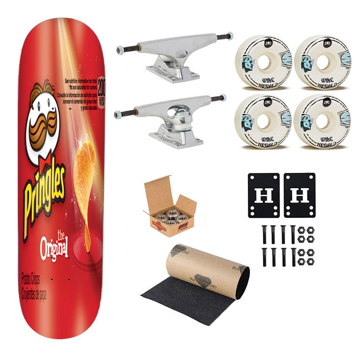Potato Crisps Red Pringles The Original Skateboard Complete Board 8.0" X 31.75"