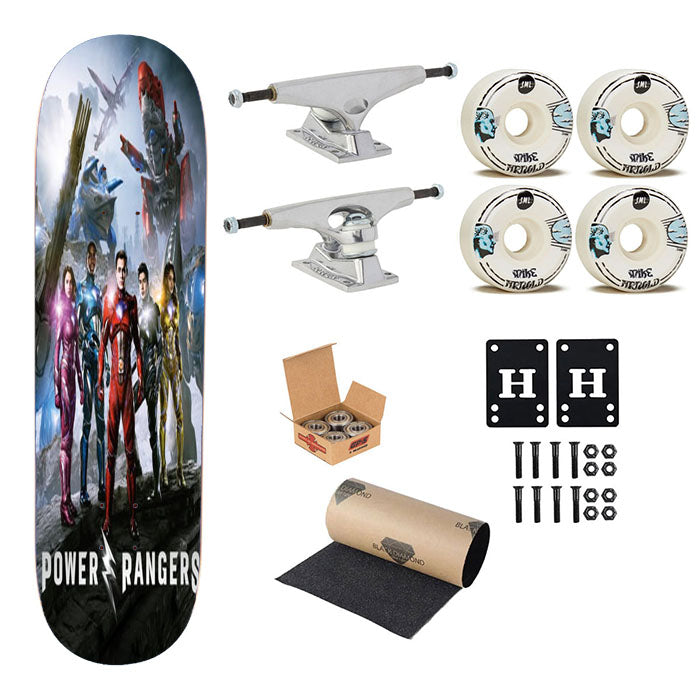 Power Rangers Skateboard Complete Board 8.0" X 31.75"