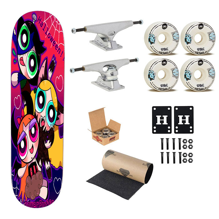 Powerpuff Girls Halloween Skateboard Complete Board 8.0" X 31.75"