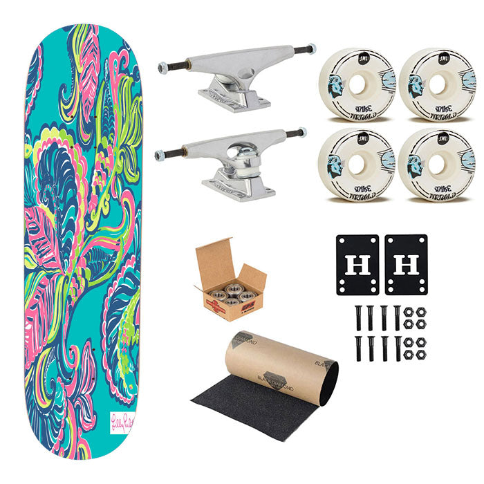 Preppy Georgia Belle Lilly Pulitzer Skateboard Complete Board 8.0" X 31.75"