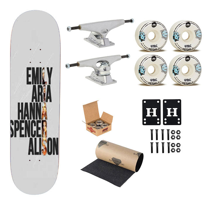 Pretty Little Liars Names Skateboard Complete Board 8.0" X 31.75"