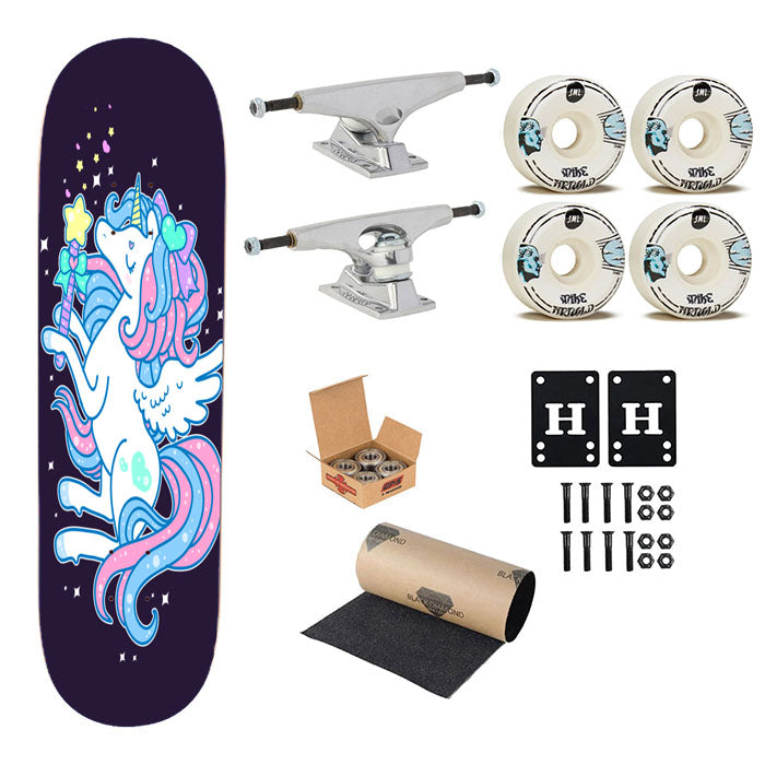 Pretty Unicorn Magic Skateboard Complete Board 8.0" X 31.75"