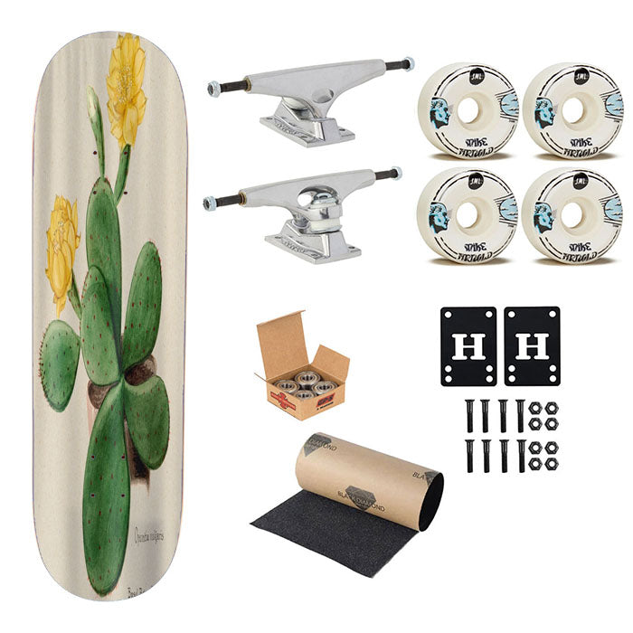 Prickly Pear Cactus Skateboard Complete Board 8.0" X 31.75"