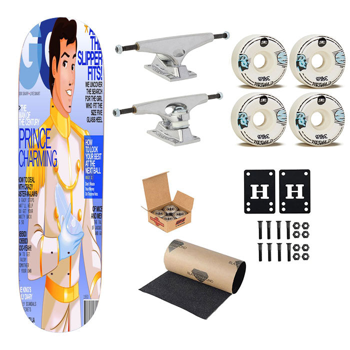 Prince Charming Gq Skateboard Complete Board 8.0" X 31.75"