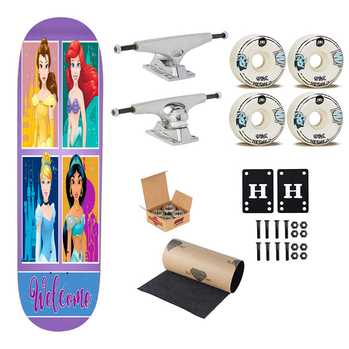 Princess Blocks Skateboard Complete Board 8.0" X 31.75"