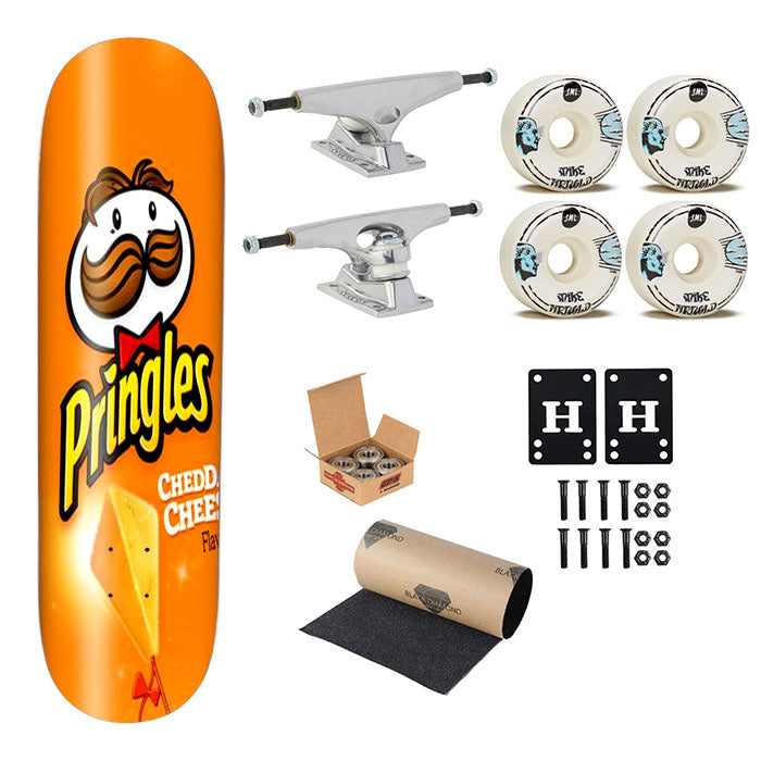 Pringles Cheddar Cheese Flavour Skateboard Complete Board 8.0" X 31.75"