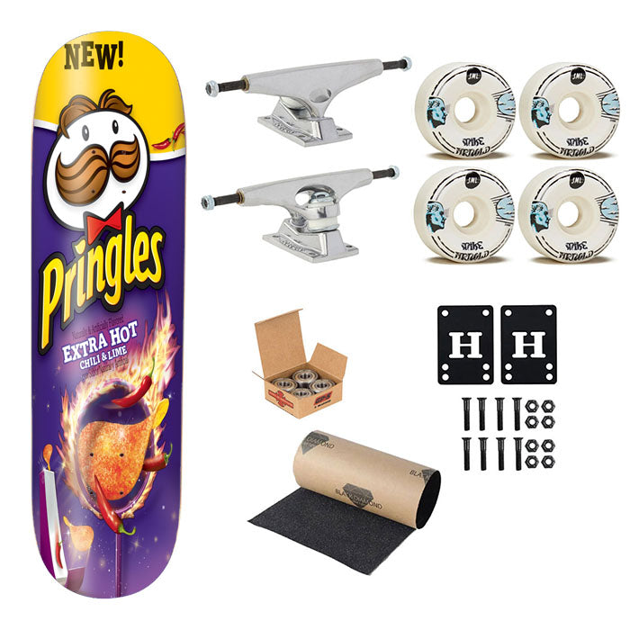 Pringles Extra Hot Chili And Lime Skateboard Complete Board 8.0" X 31.75"