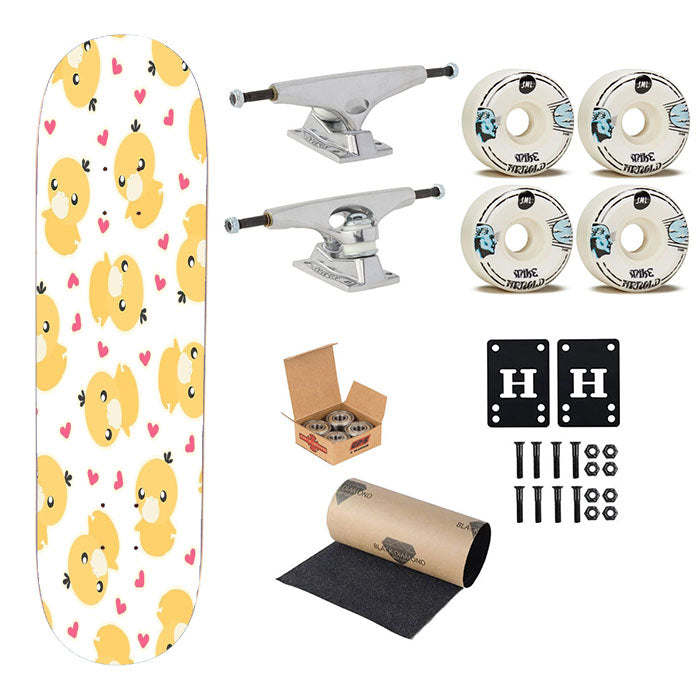 Psyduck Cute Pokemon Pattern Skateboard Complete Board 8.0" X 31.75"