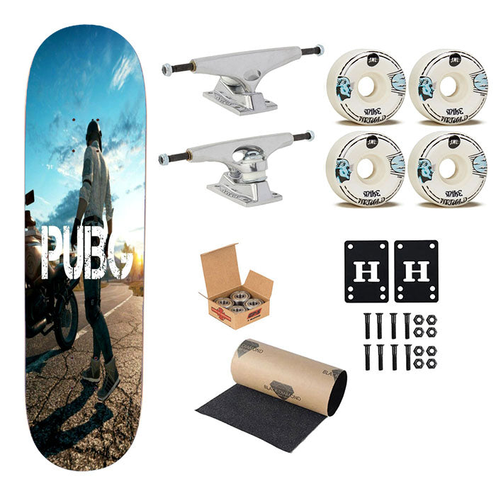 Pubg Chicken Dinner D Action Skateboard Complete Board 8.0" X 31.75"