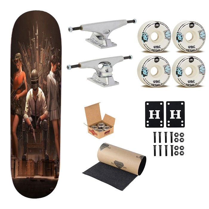 Pubg Helmet Game Of Thrones Skateboard Complete Board 8.0" X 31.75"