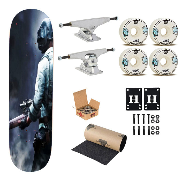 Pubg Level Skateboard Complete Board 8.0" X 31.75"