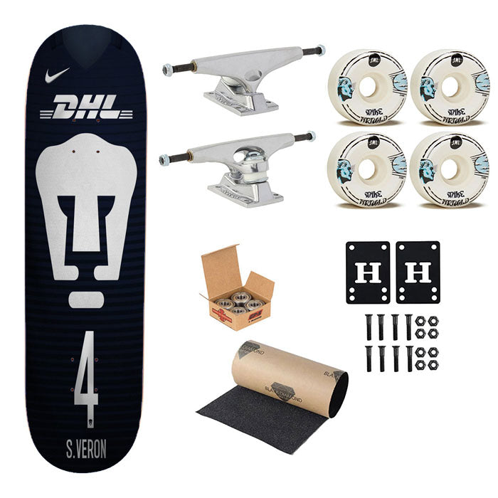 Pumas Unam Jersey S Veron Skateboard Complete Board 8.0" X 31.75"