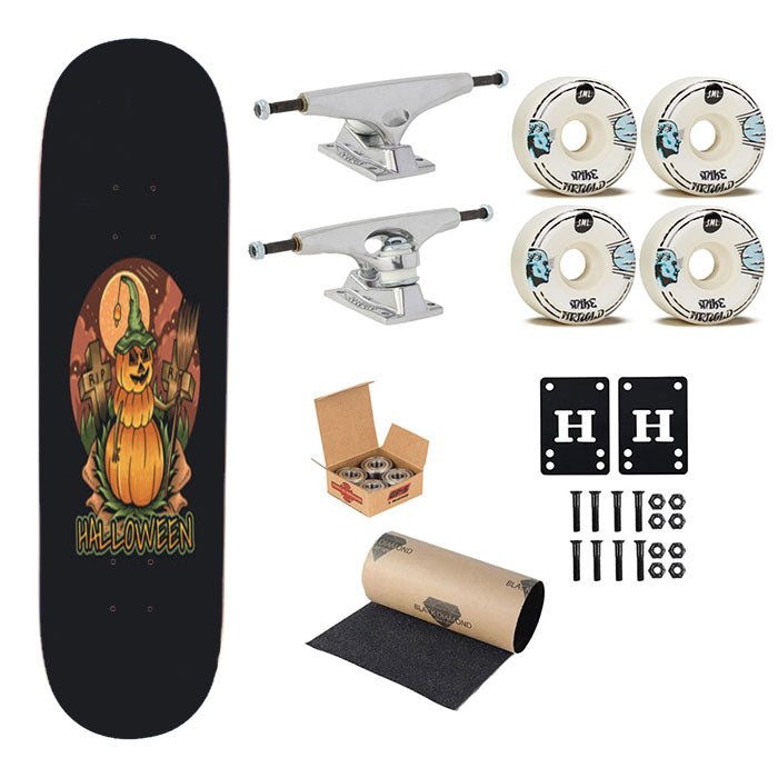 Pumpkin Halloween Art Skateboard Complete Board 8.0" X 31.75"