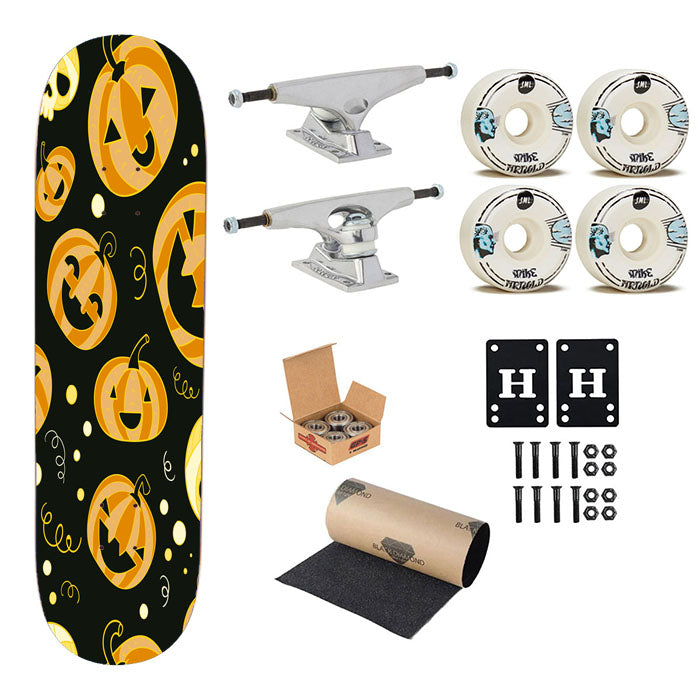 Pumpkins Pattern Halloween Skateboard Complete Board 8.0" X 31.75"
