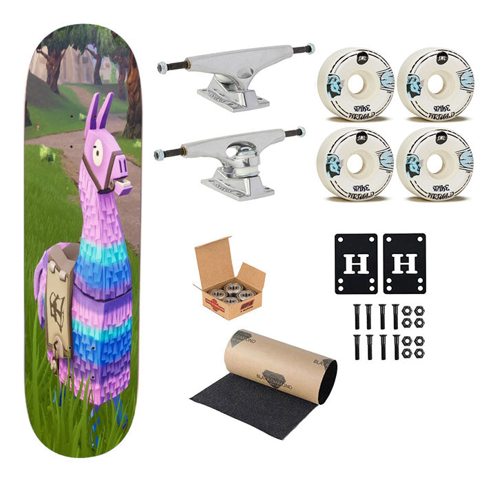 Purple Llama Pinata Fortnite Skateboard Complete Board 8.0" X 31.75"