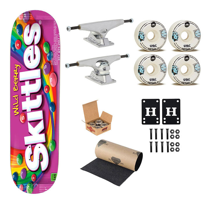 Purple Wild Berry Skittles Candy Skateboard Complete Board 8.0" X 31.75"