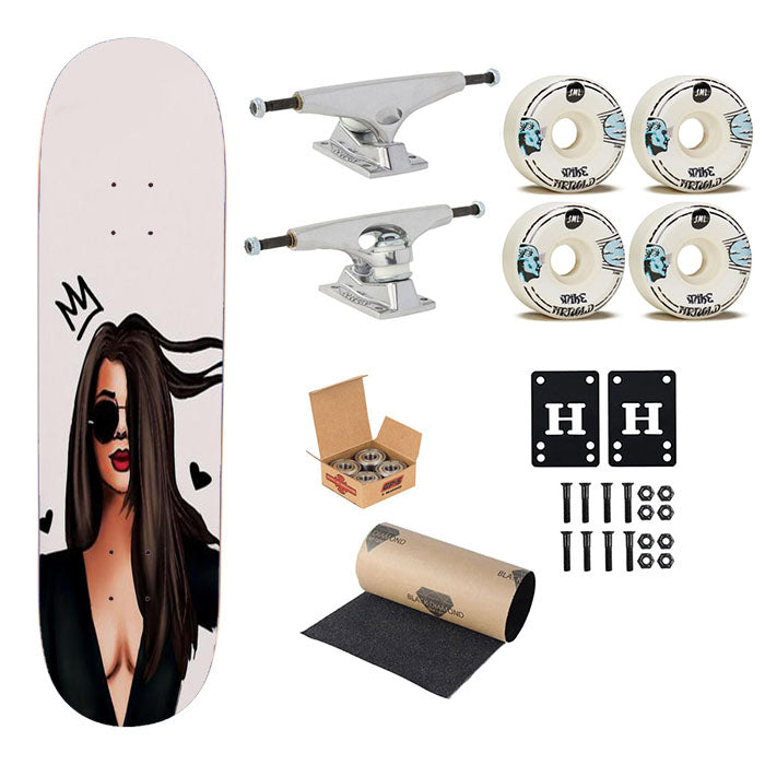 Queen Skateboard Complete Board 8.0" X 31.75"