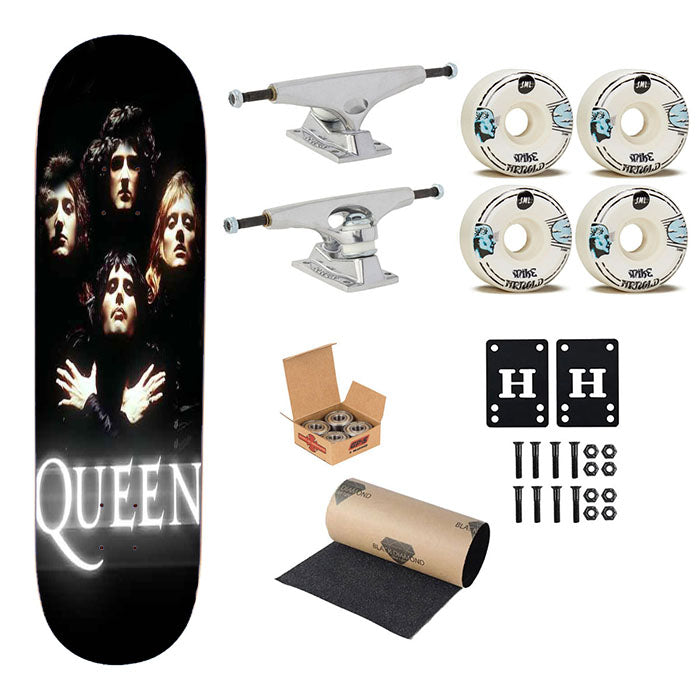 Queen Rock Band Skateboard Complete Board 8.0" X 31.75"
