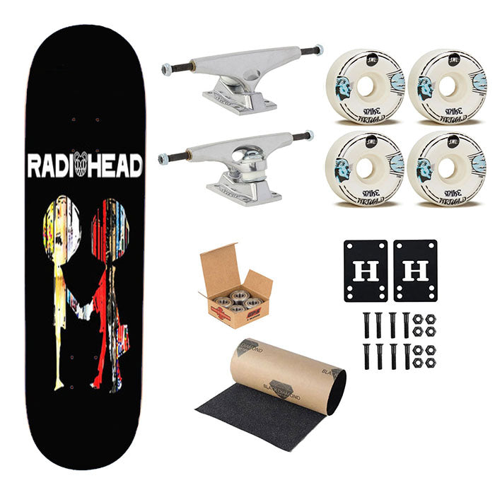 Radiohead Skateboard Complete Board 8.0" X 31.75"