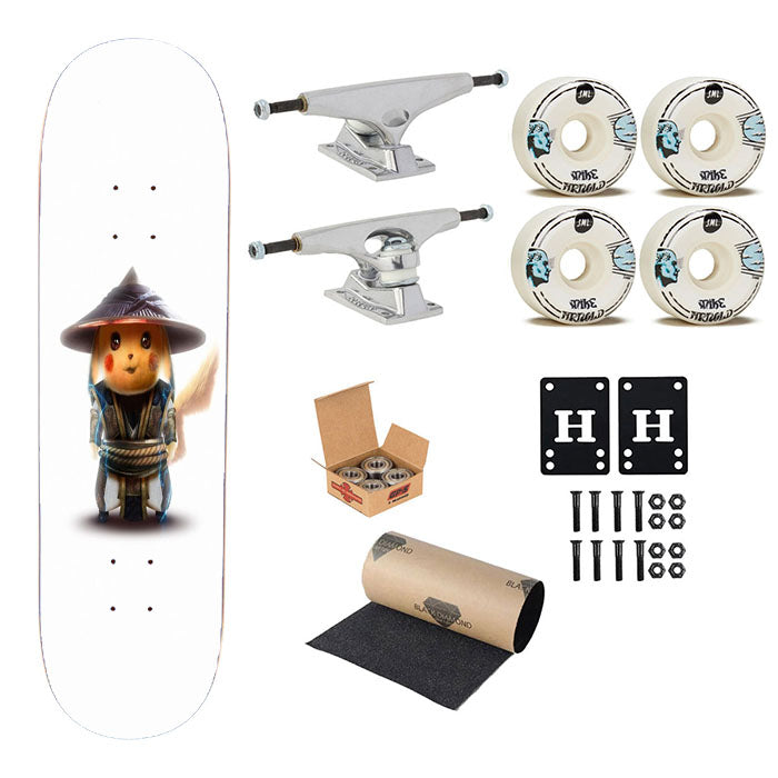 Raidchu Raiden Mortal Kombat X Pikachu Skateboard Complete Board 8.0" X 31.75"