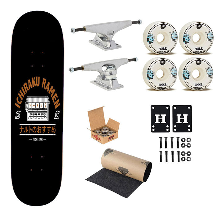Ramen Ichikaru From Naruto Konoha Skateboard Complete Board 8.0" X 31.75"