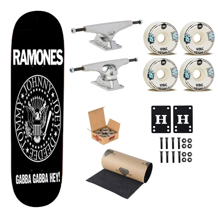 Ramones Gobba Gabba Hey Skateboard Complete Board 8.0" X 31.75"