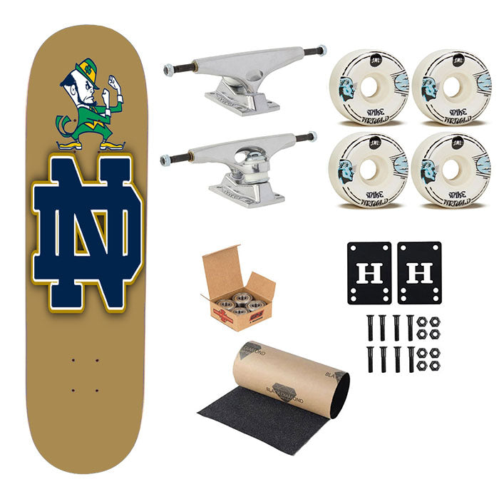 Rare Notre Dame Fighting Irish Skateboard Complete Board 8.0" X 31.75"