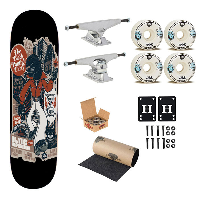 Rat Illustration Cartoon Rockabilly Style Rock N Roll Skateboard Complete Board 8.0" X 31.75"