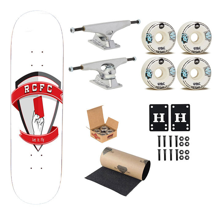 Rcfc Let It Fly Logo Skateboard Complete Board 8.0" X 31.75"
