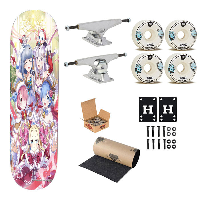 Re Zero Rem Ram And Friends Christmas Skateboard Complete Board 8.0" X 31.75"