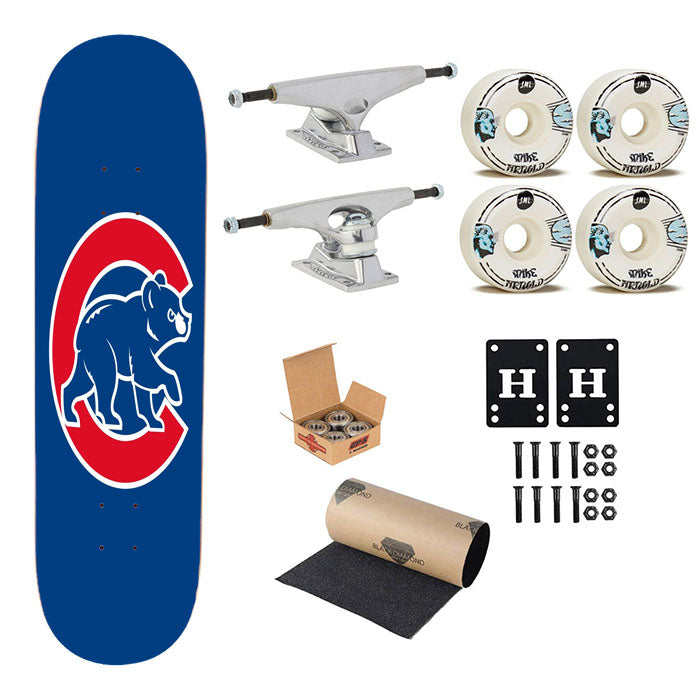 Recruit Chicago Cubs Skateboard Complete Board 8.0" X 31.75"
