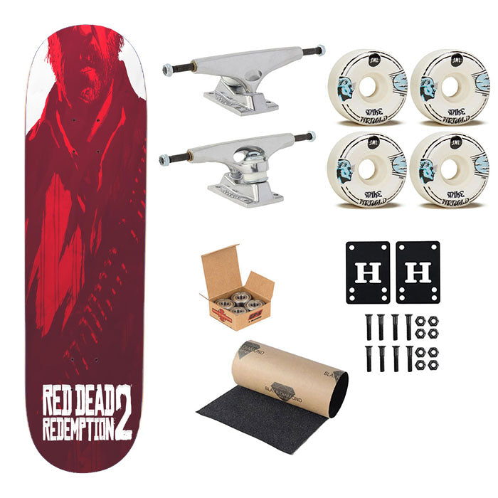 Red Dead Redemption Poster Art Skateboard Complete Board 8.0" X 31.75"