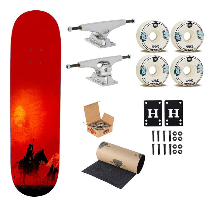 Red Dead Redemption Sunse Skateboard Complete Board 8.0" X 31.75"