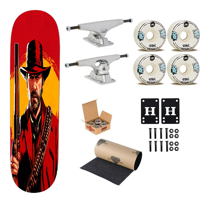 Red Dead Redemption Ii Arthur Morgan Illustration Skateboard Complete Board 8.0" X 31.75"