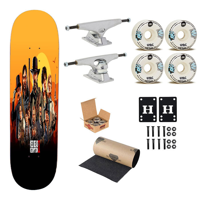 Red Dead Redemption Ii Characters Skateboard Complete Board 8.0" X 31.75"
