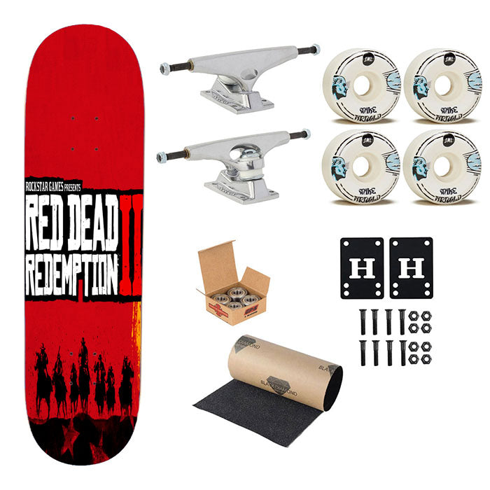 Red Dead Redemption Ii Illustration Poster Skateboard Complete Board 8.0" X 31.75"
