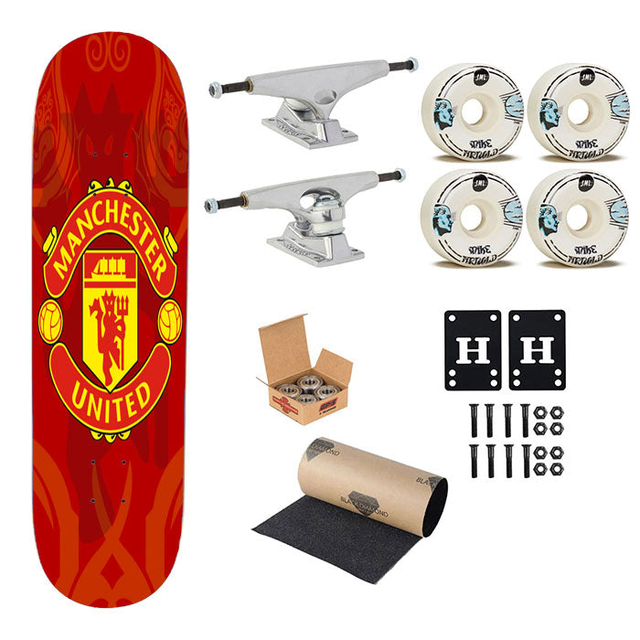 Red Devil Manchester United Skateboard Complete Board 8.0" X 31.75"