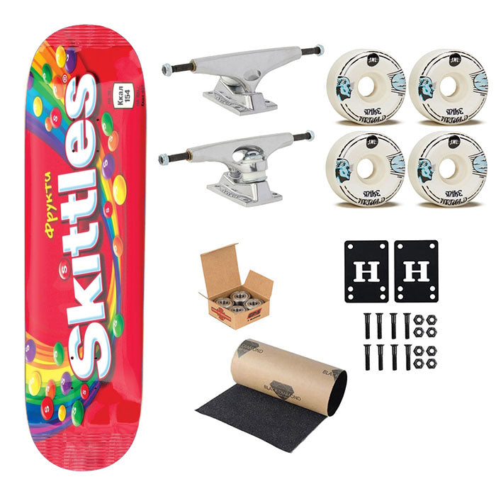 Red Fruit Sweets Skittles Candy Skateboard Complete Board 8.0" X 31.75"