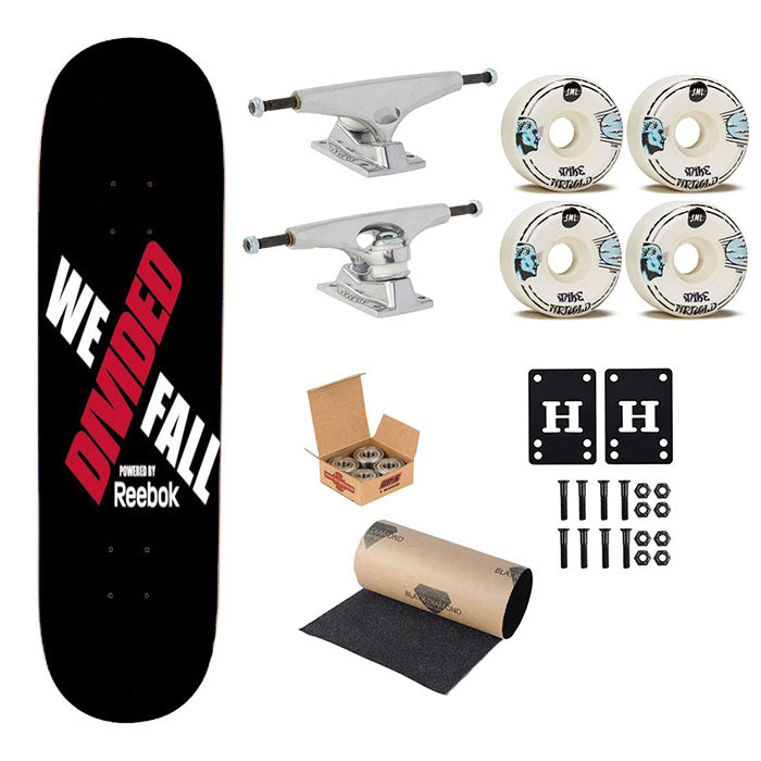 Reebok Dwf Logo Skateboard Complete Board 8.0" X 31.75"