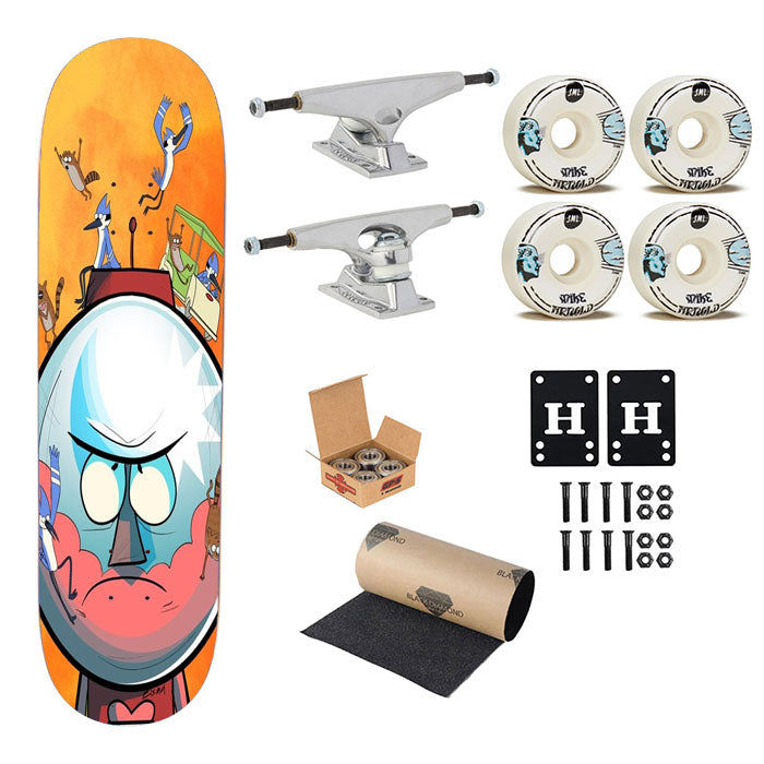 Regular Show Cartoon Network Animation Art Skateboard Complete Board 8.0" X 31.75"