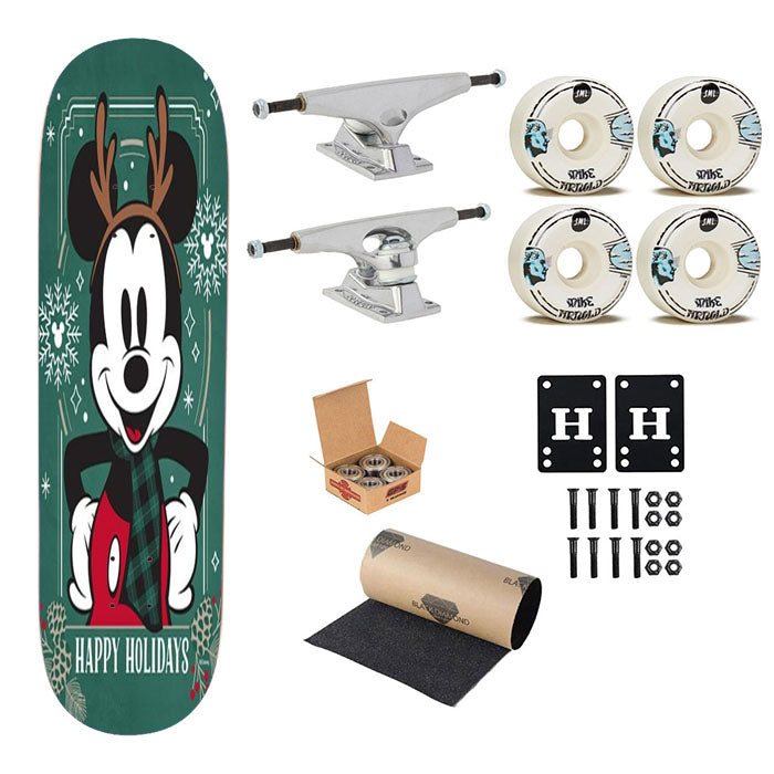 Reindeer Holiday Mickey Skateboard Complete Board 8.0" X 31.75"