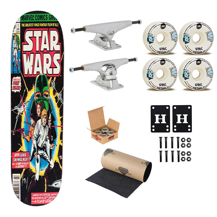 Retro Star Wars Comic Skateboard Complete Board 8.0" X 31.75"