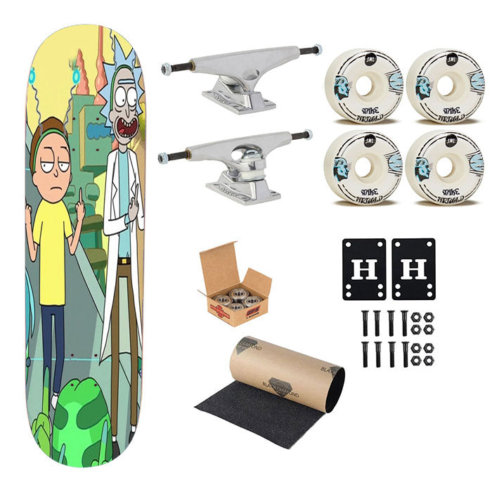 Rick And Morty Cartoon Skateboard Complete Board 8.0" X 31.75"