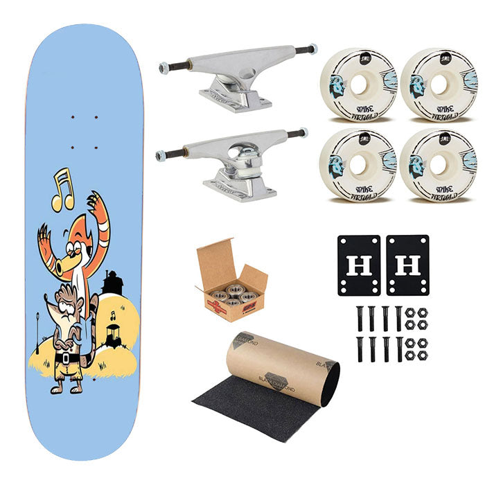 Rigby And Mordecai As Banjo And Kazooie Skateboard Complete Board 8.0" X 31.75"