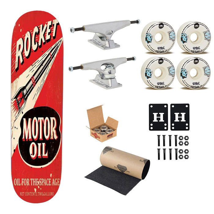 Rocket Motor Oil Skateboard Complete Board 8.0" X 31.75"